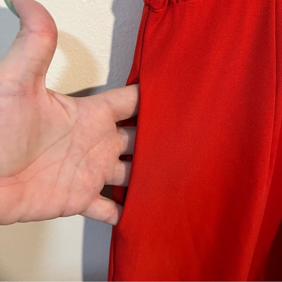 Lulu's Vibrant Red Halter Jumpsuit Size Large Formal Homecoming Holiday Party - Picture 9 of 10